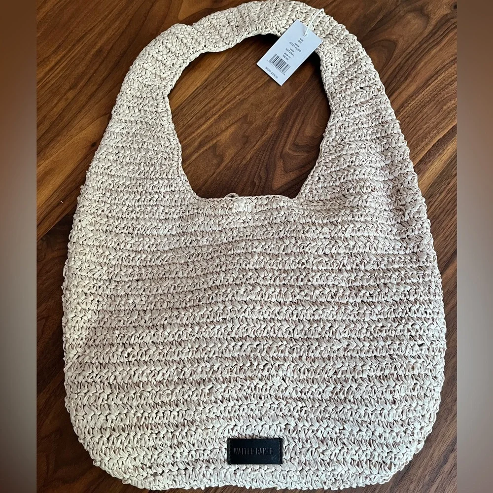 Saks Walter Baker Issey Raffia Hobo in color natural‎ w/dust bag, NWT